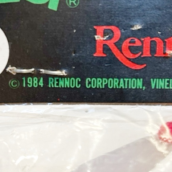 Vintage 1984 Knit Stocking Fillable Christmas Tree Ornaments Holiday Green Red - Picture 8 of 12